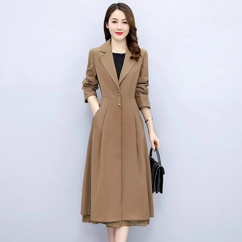 杭州意法风衣外套女早春2025新款爆款中长款妈妈高端高贵夫人大衣