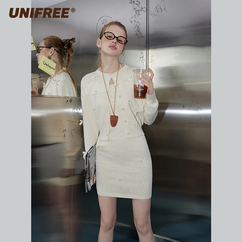 【老板娘夏天】UNIFREE连衣裙外搭针织衫罩衫U251I867G1C1