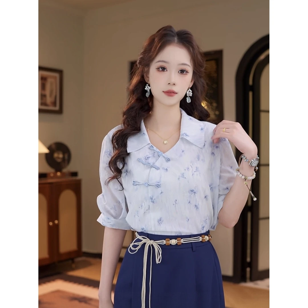 莹莹【婉颜】25新款百搭复古气质减龄新中式衬衫#4761