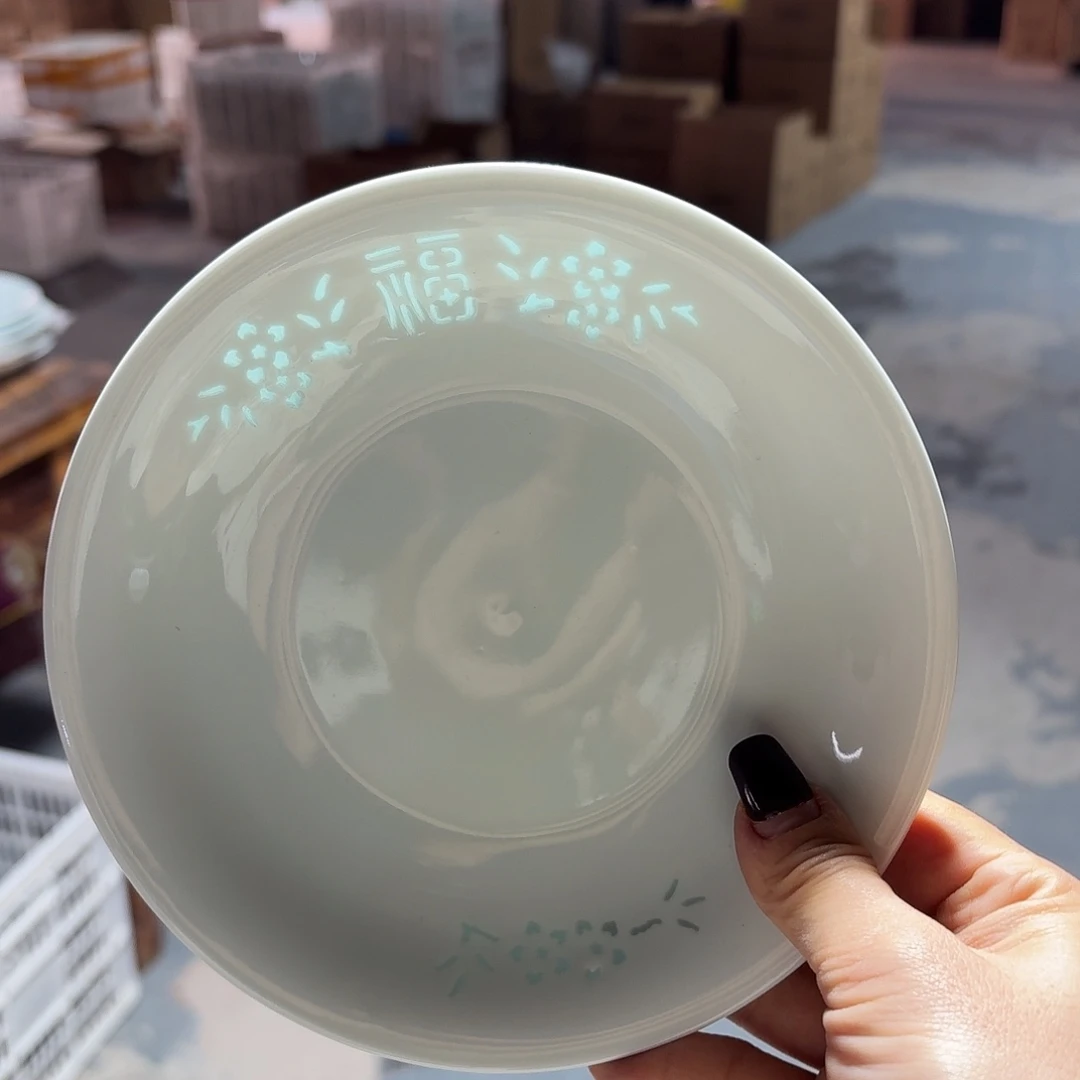 白瓷骨碟青福四个好