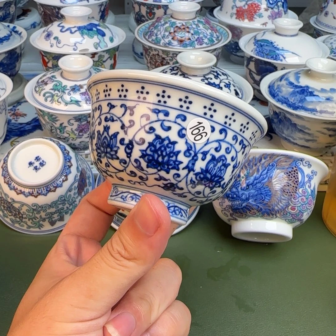 彦祖纯手工手绘茶具茶具166