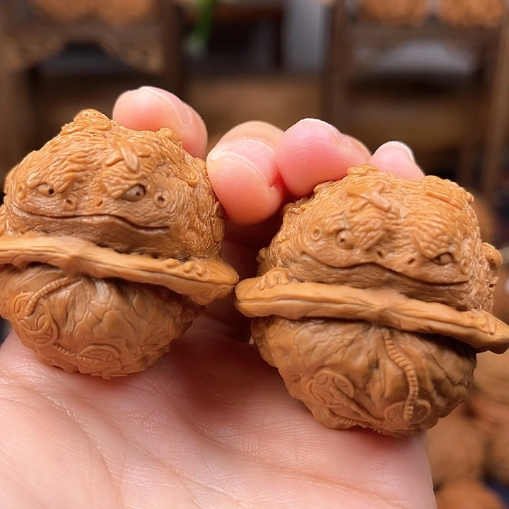 核桃把件41五毒金蟾