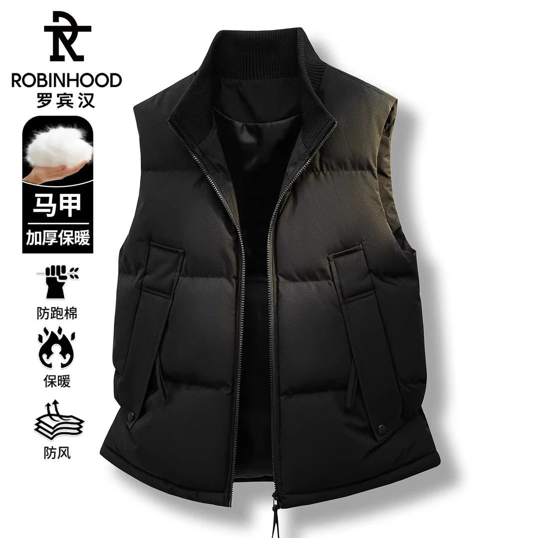 罗宾汉/ROBINHOOD新款潮流棉马甲男士秋冬季加厚保暖美式棉服外套