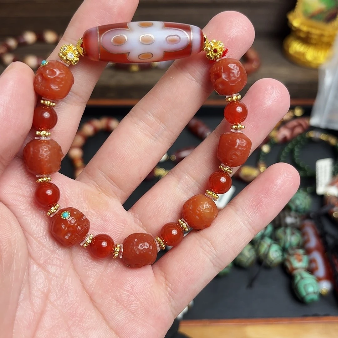 玛瑙/玉髓合金手链1014-5