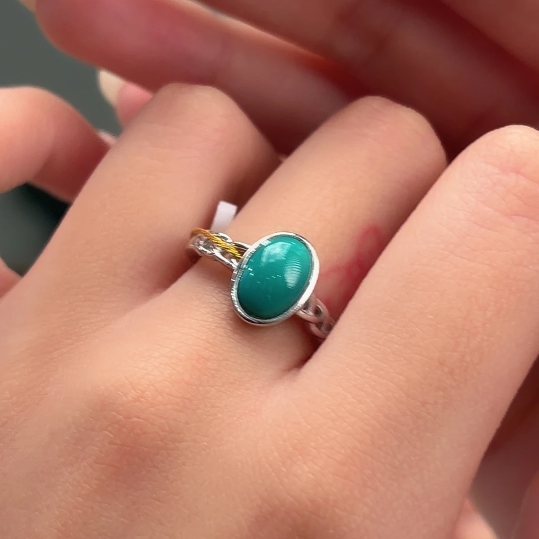 绿松石银S925镶嵌颈饰