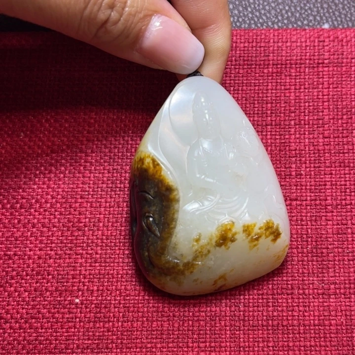 和田玉挂件未镶嵌普贤