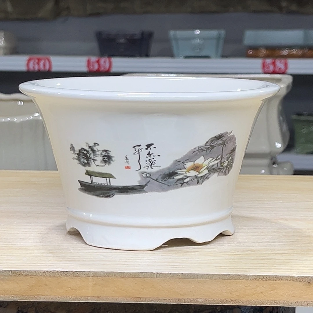 陶瓷绿植多肉微瑕花盆口径15*9