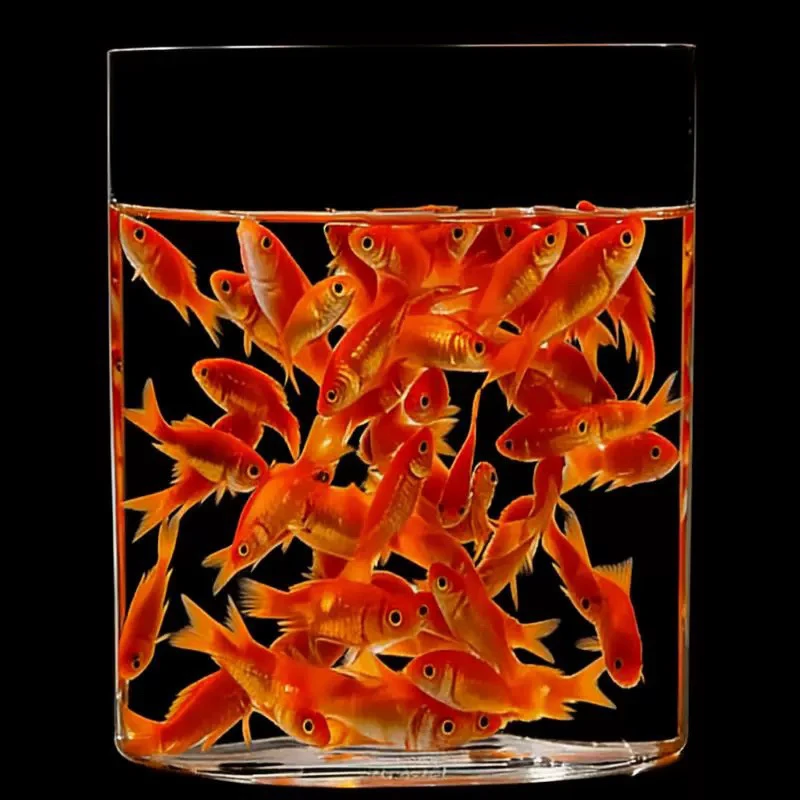 福利草金鱼35条特卖冷水金鱼观赏鱼好养耐活 红红火火颜色混搭