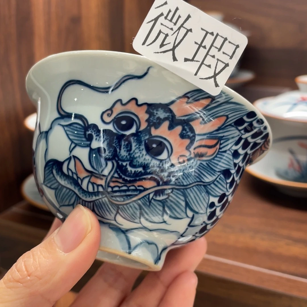 微瑕釉下彩纯手绘