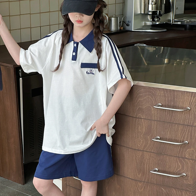 女童夏装套装清凉感运动速干透气薄款儿童洋气休闲百搭夏季宽松