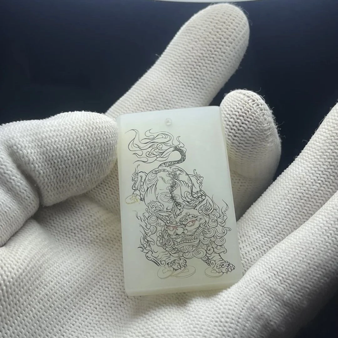 定制刻字雕刻貔貅手工无事牌项链吊坠国风送礼挂件男女玉佩