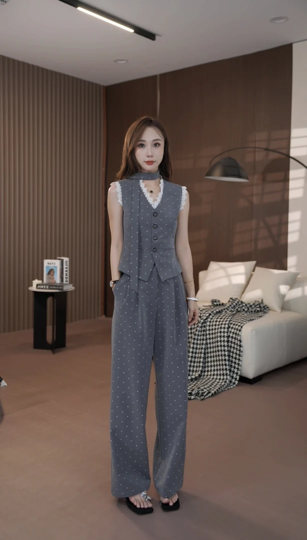 思思小个子女装【夏季韩系设计感小众显瘦气质洋气三件套】#25F459