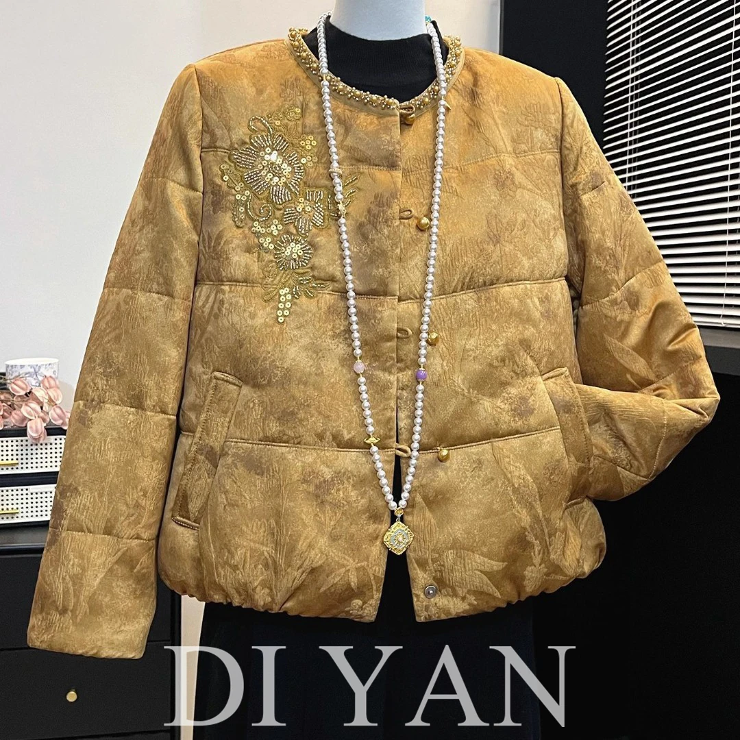 妈妈装绵羊毛新中式国风棉袄2026冬季新款中老年高贵加厚棉衣外套