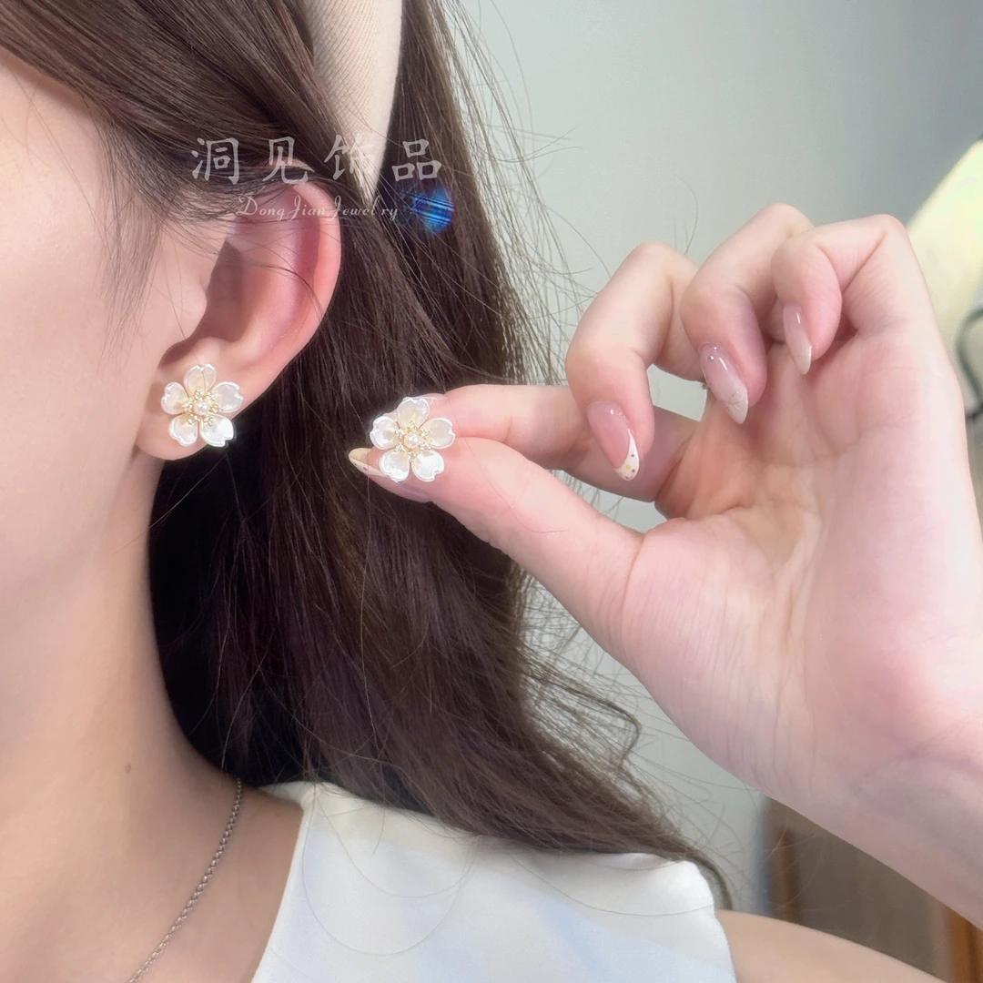 【桃桃乌】耳饰花朵气质国风设计感轻奢时尚温柔ES434