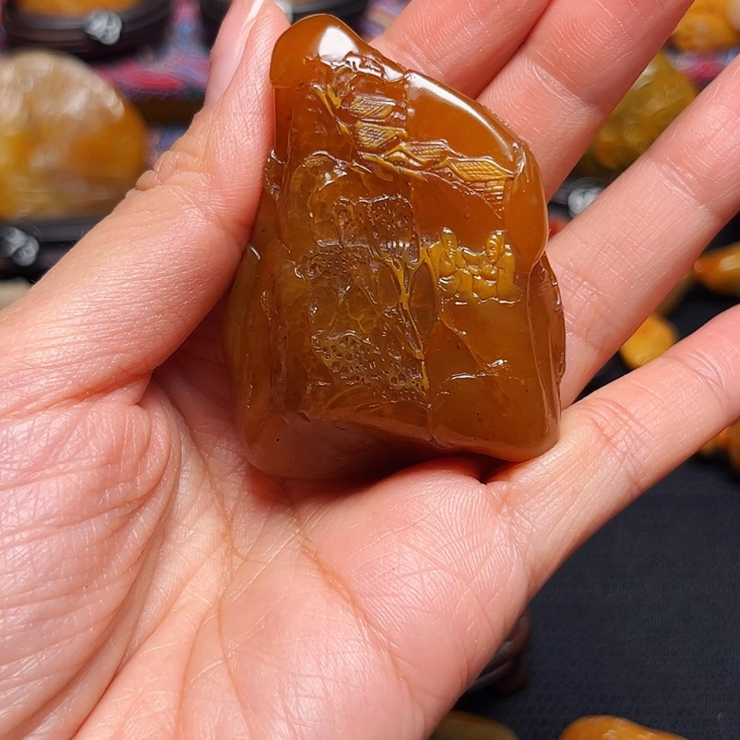 金***刻田黄石石雕石雕石雕