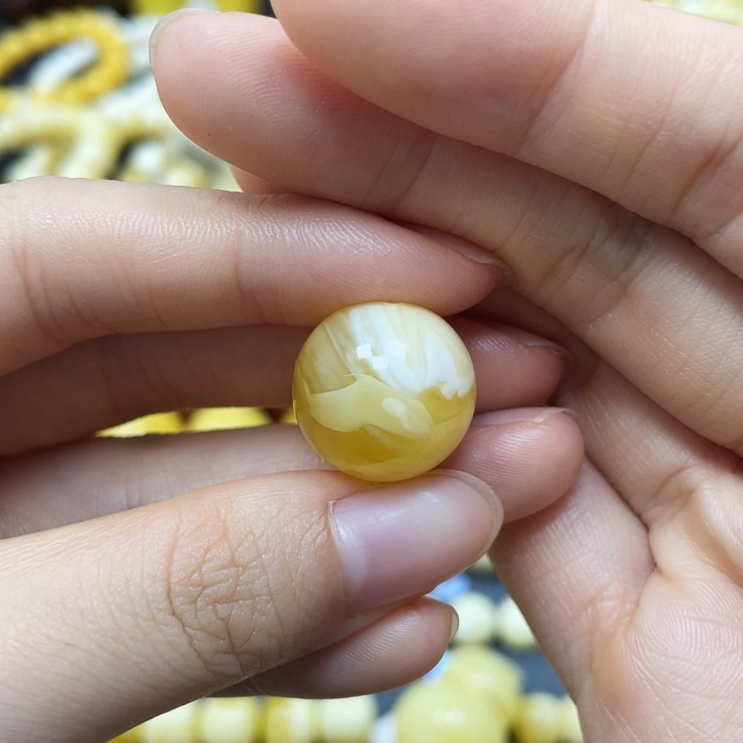 未镶嵌蜜蜡裸石圆珠17mm