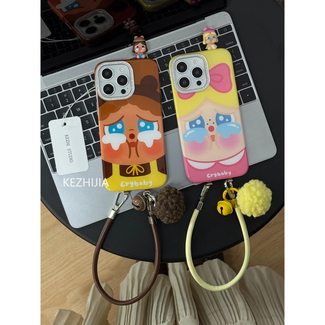 【壳之】可爱立体哭娃适用苹果16/15/14Promax/13个性简约手机壳女