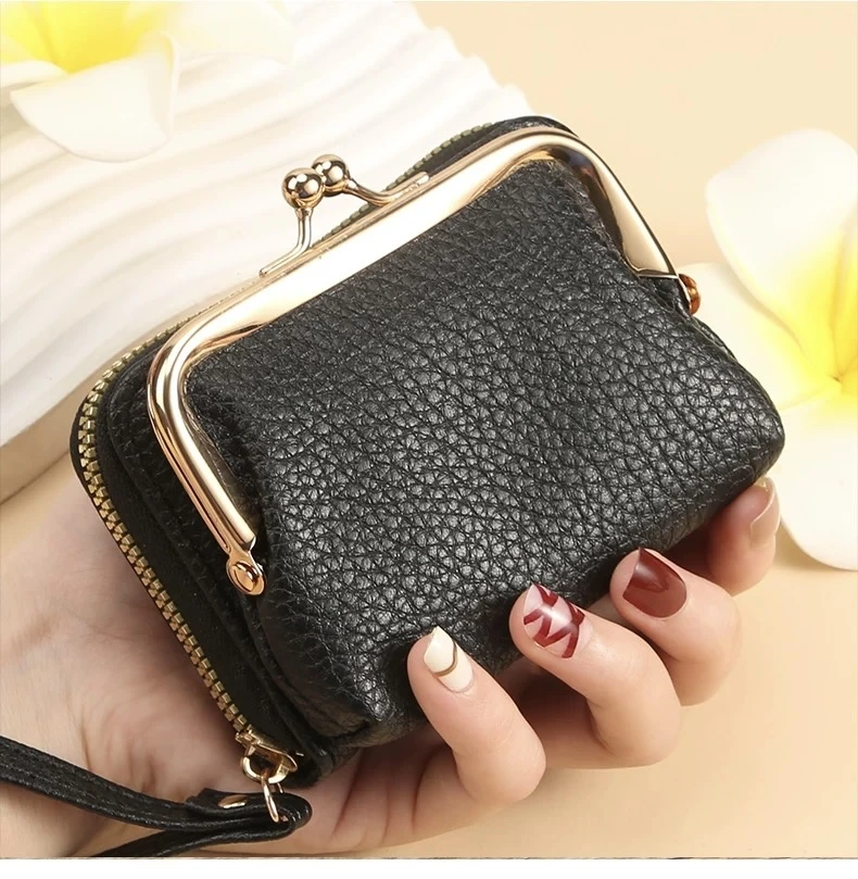 2025新款复古时尚夹子包多卡位短款钱包卡包一体可拆卸零钱包F02