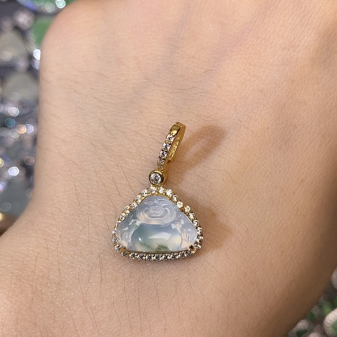 翡翠银S925镶嵌颈饰翡翠