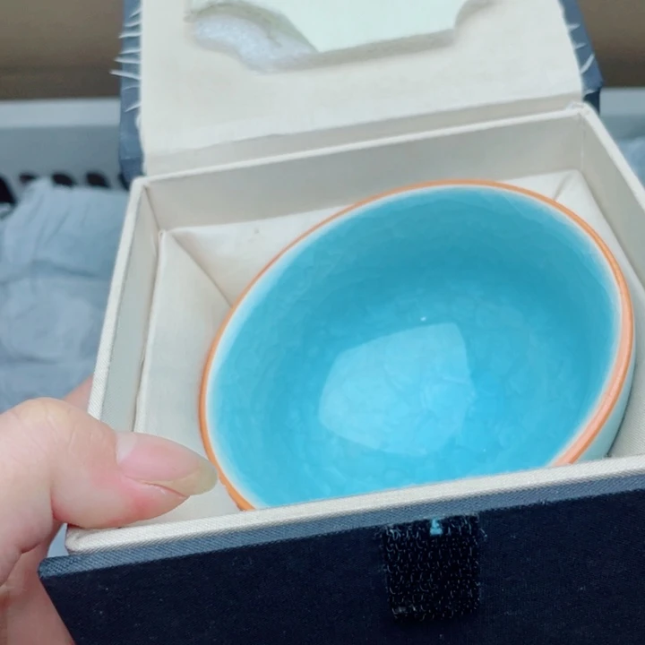茶盏湖光蓝配礼盒