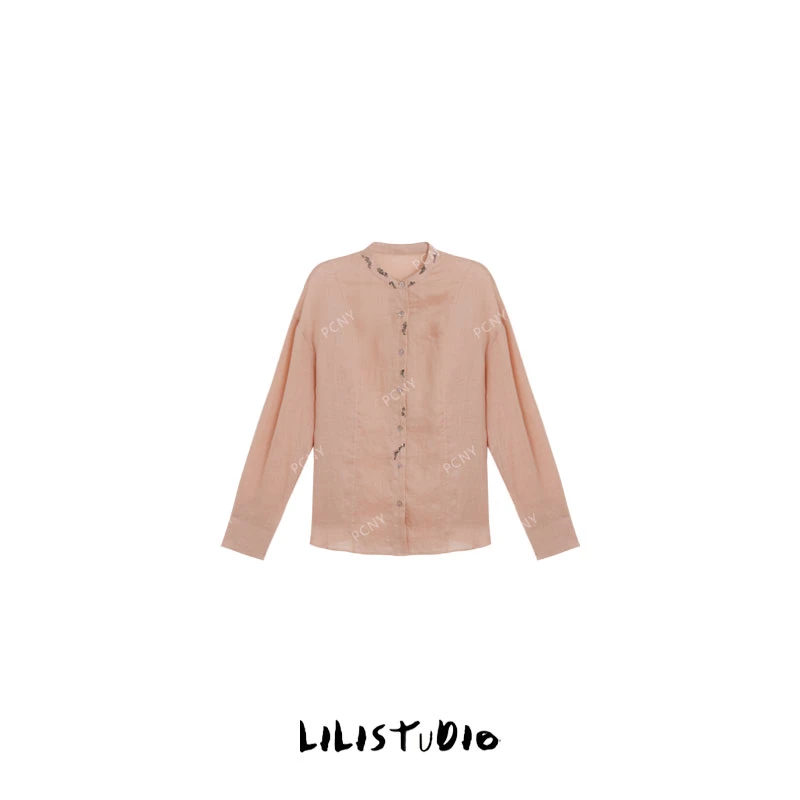 PCNY「岁时盈」不理理夏季新款小众女装改良款复古风气质内搭衬衫