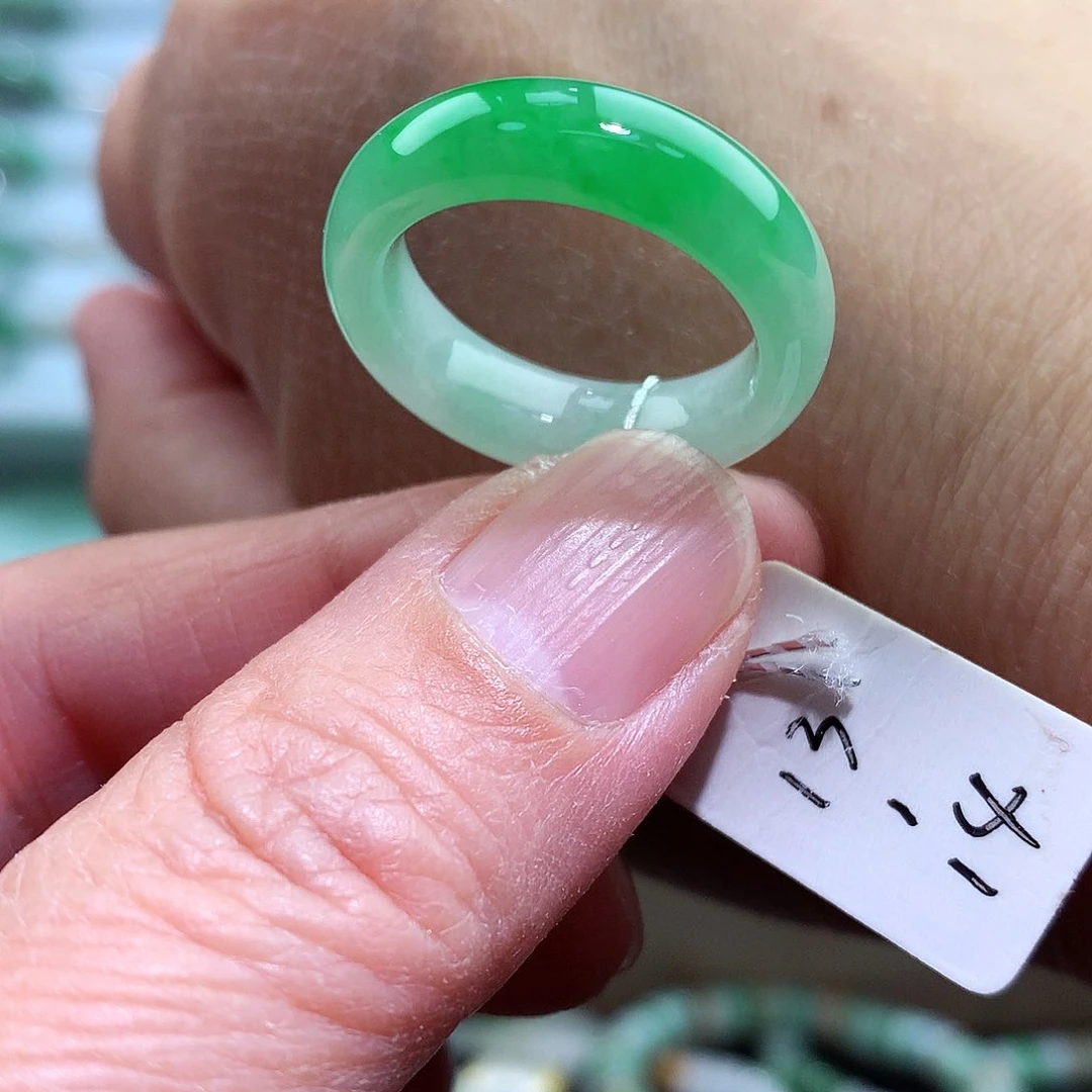 未镶嵌戒指翡翠13-14号