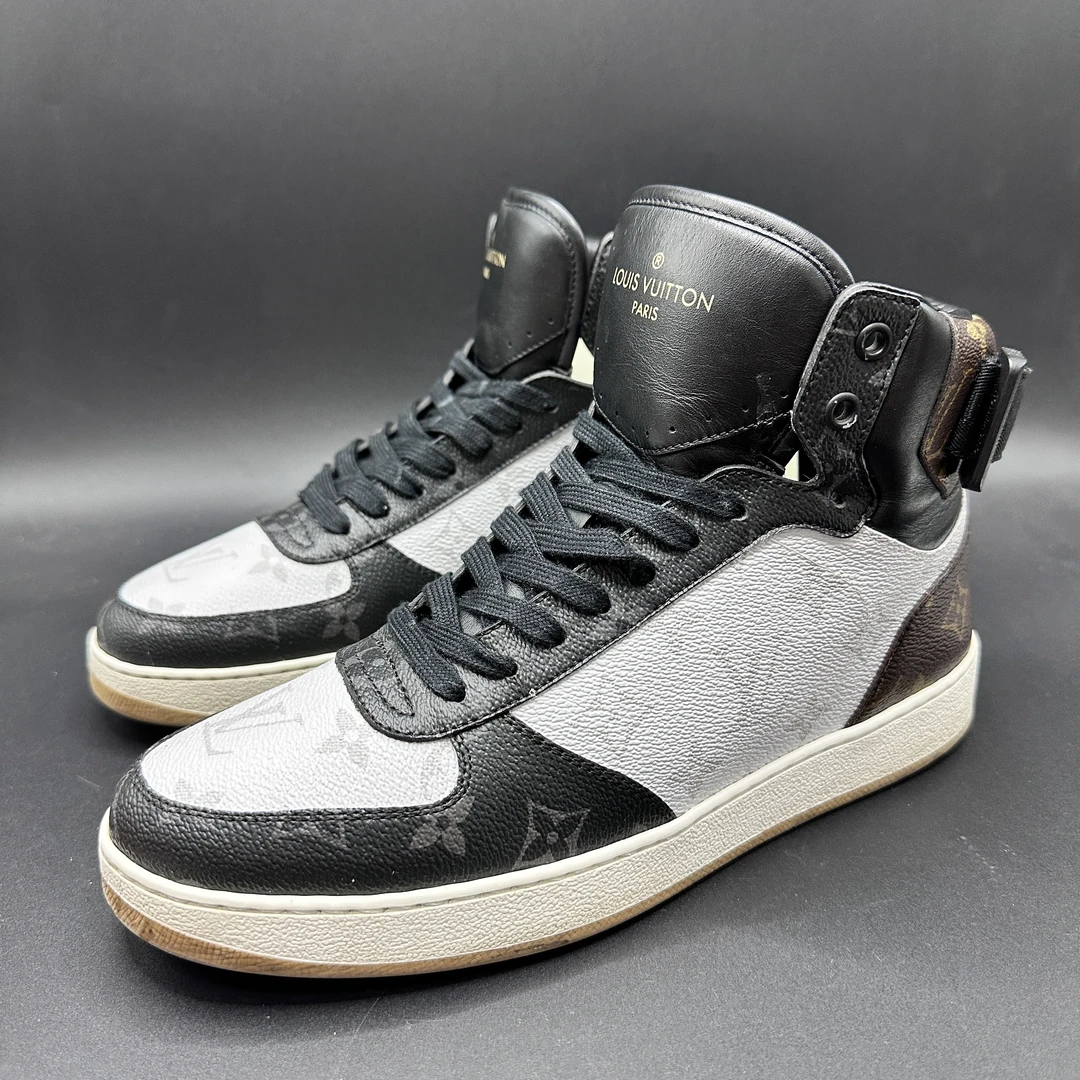 95新 LouisVuitton/路易威登 男士时尚三色老花高帮板鞋多尺码