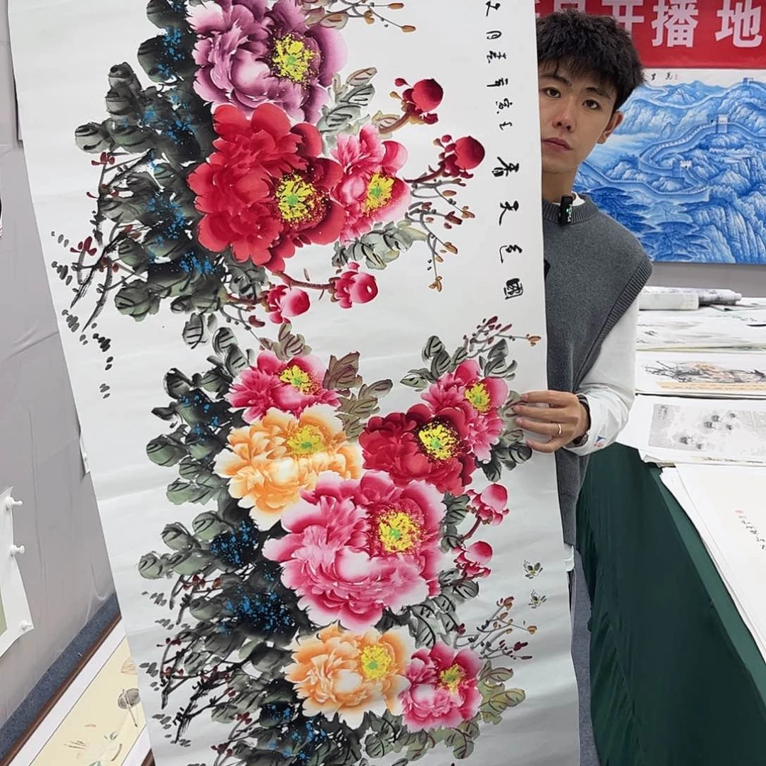 国画纯手绘宣纸国画作品