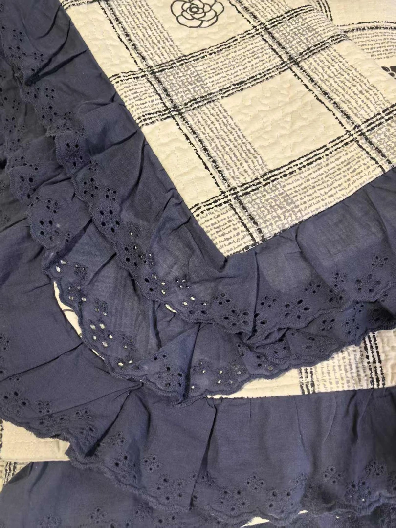 【超级红】小香风 大法式印花床单三件套