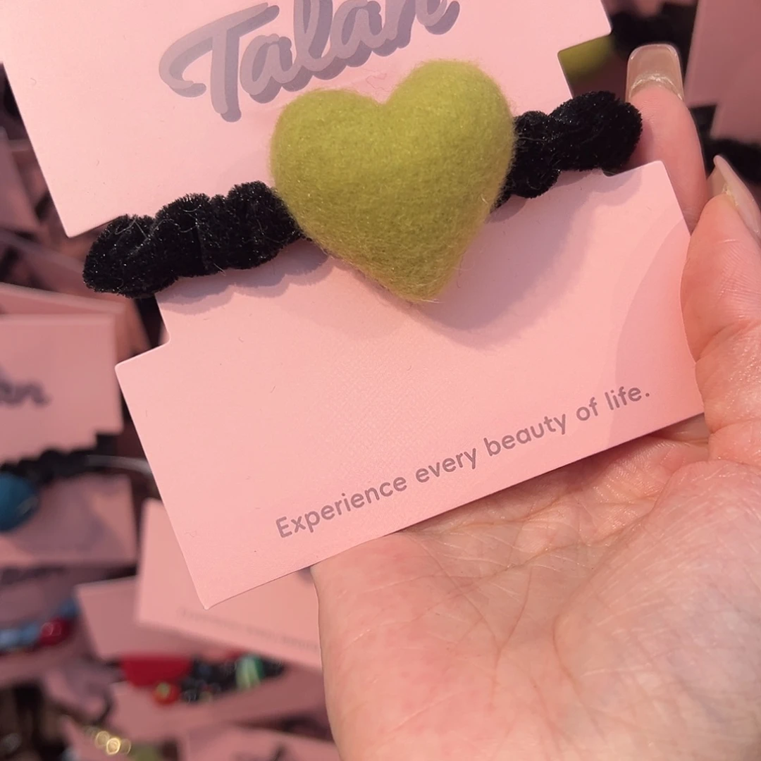 布艺铁合金绿色发绳