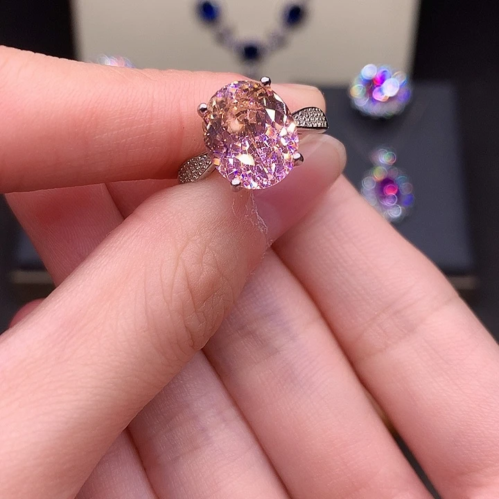 925银简约时尚百搭帕帕拉恰色戒指