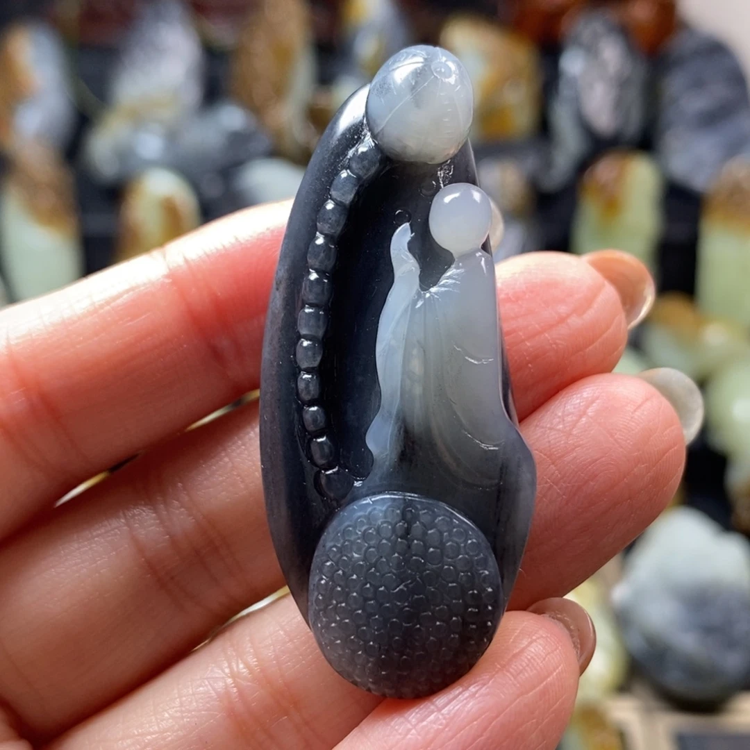 和田玉未镶嵌挂件