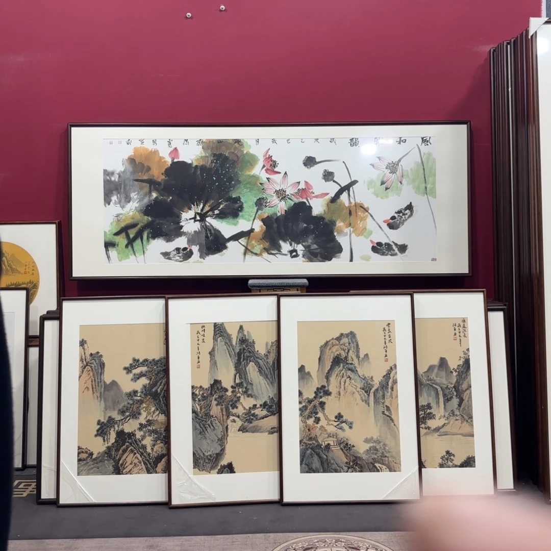 李***士国画手绘作品90/60四副