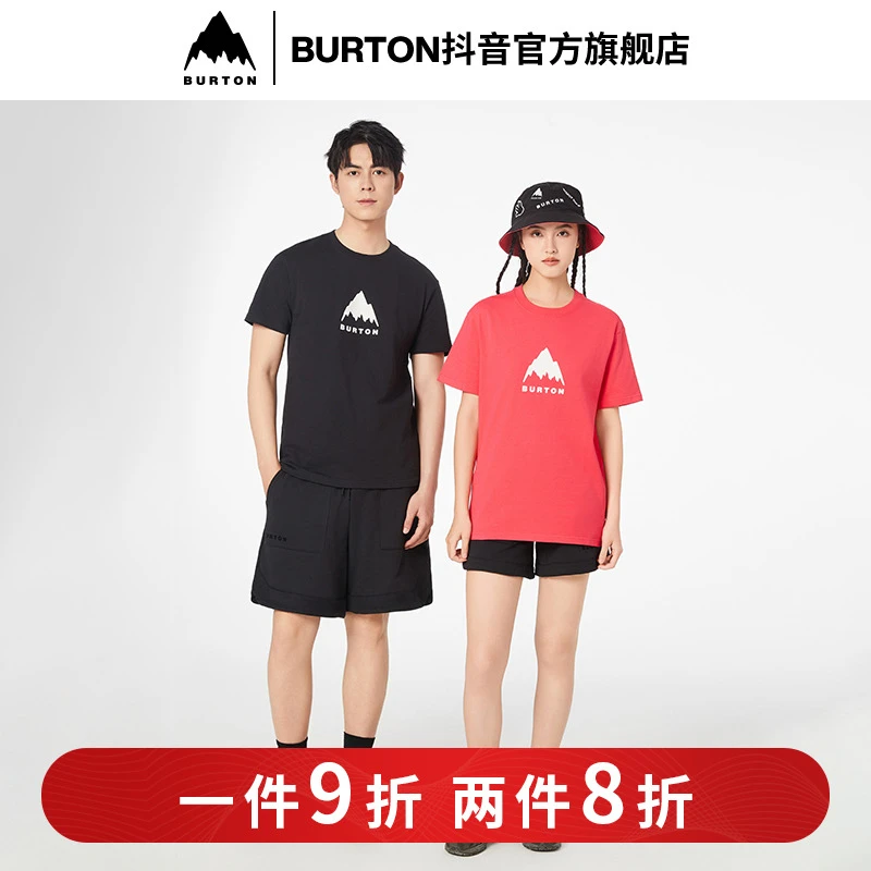 BURTON伯顿春夏款夏日户外男女BASIC短袖T恤运动透气圆领显瘦