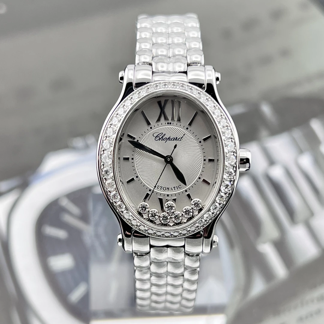 99新 Chopard/萧邦 22年全套 31mm 278602-3004 精钢 原镶钻 机械