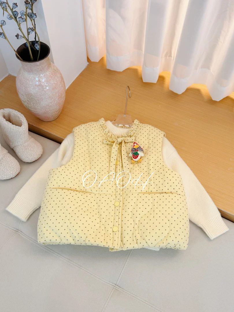 OAOH【现货】马甲洋气女生儿童加厚韩版棉袄马甲W8102