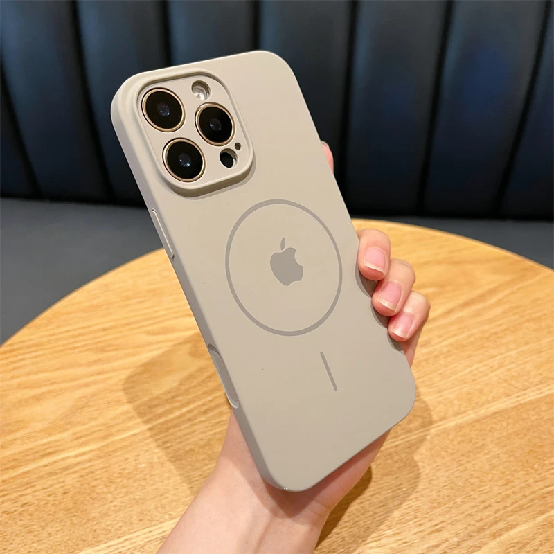 适用苹果16promax手机壳超薄液态硅胶细磁iPhone15/14/13防摔软壳