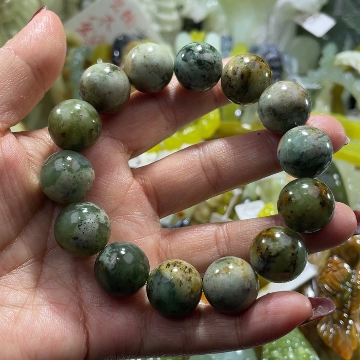 岫玉未镶嵌手链卡16