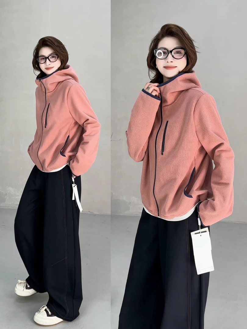 月月 2025新款【减龄公式】慵懒风女士卫衣百搭连帽卫衣 2509C5467