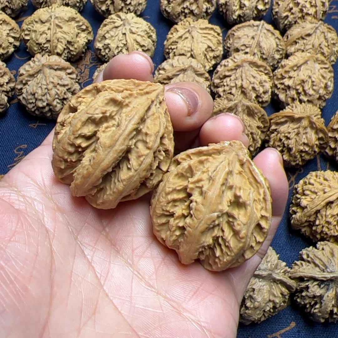 文玩核桃把件金*秦岭野生植物核桃