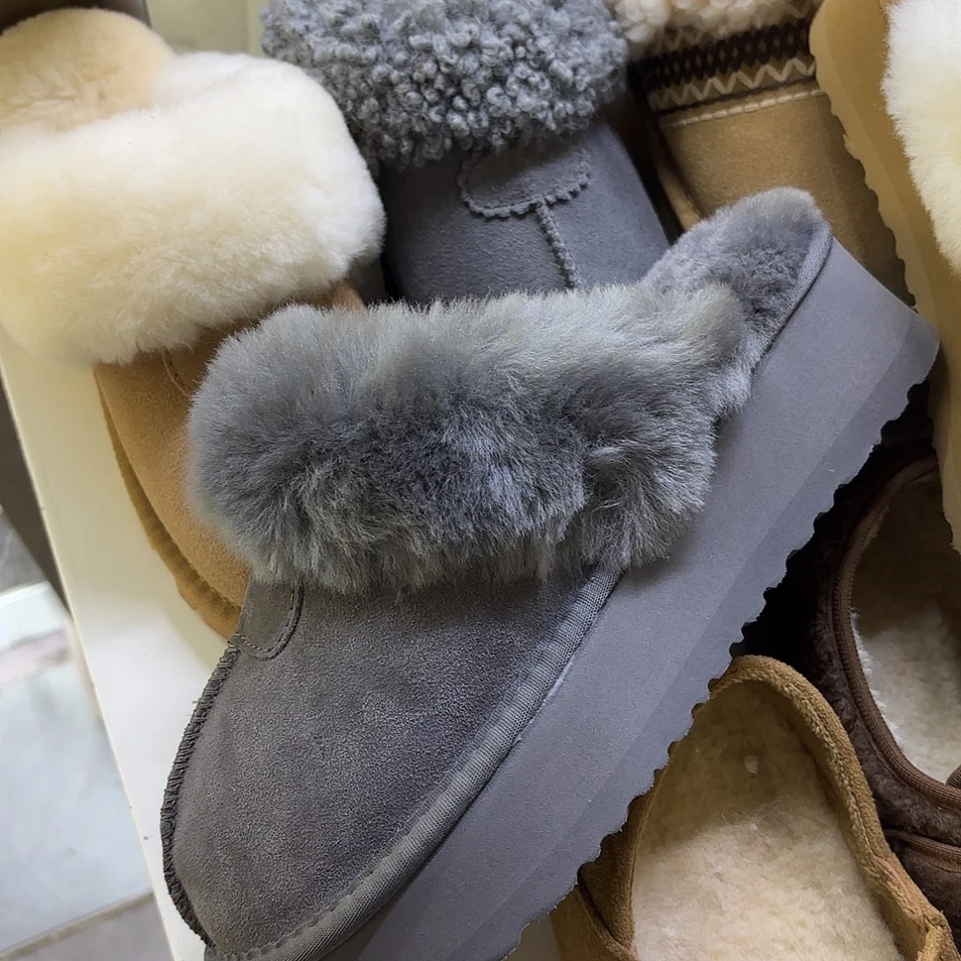 37码灰色半拖毛口