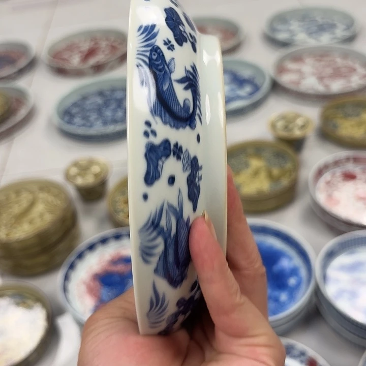 瓷片青花鱼藻大胡乘景德镇