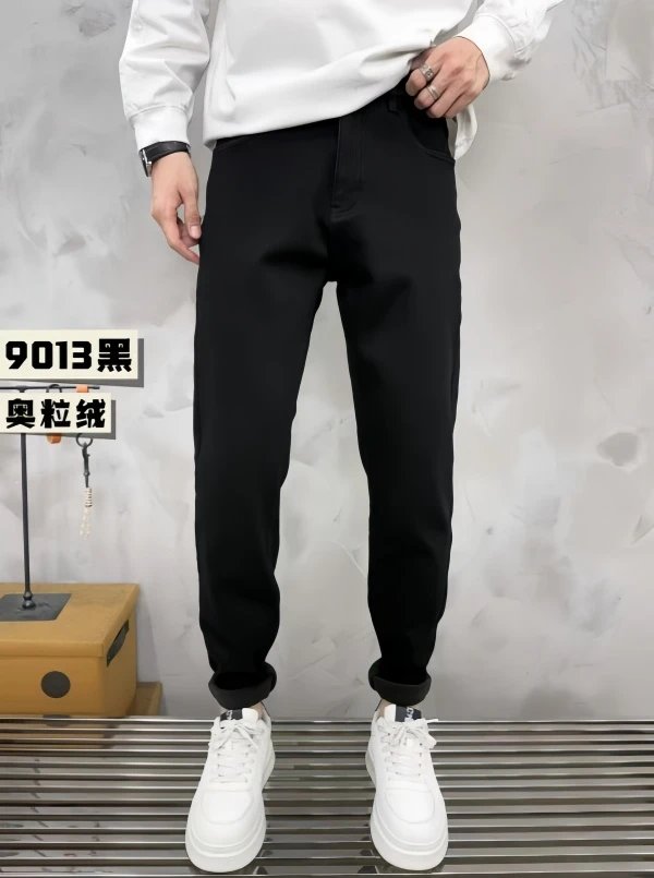 男士冬季【奥利绒】冬季小脚修身弹力欧货牛仔裤-9013