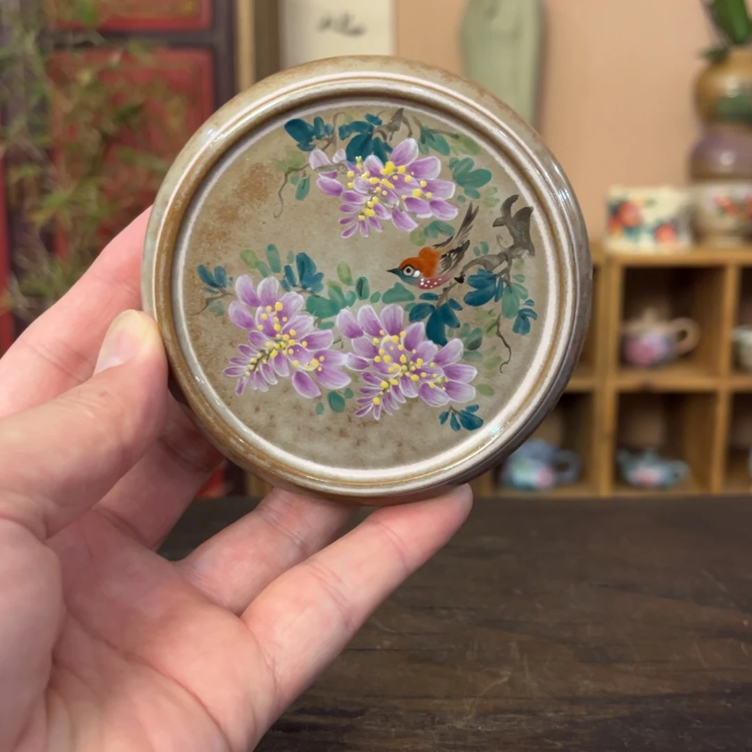 柴烧纯手工手绘陶瓷