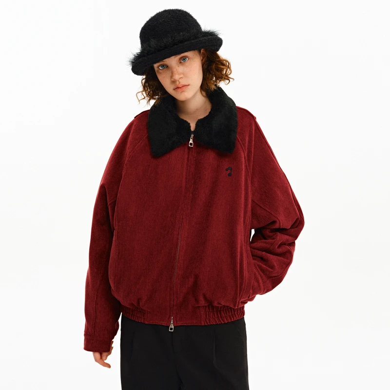 FPA雪尼尔夹棉秋冬款男士飞行夹克宽松休闲时尚加厚保暖外套女款