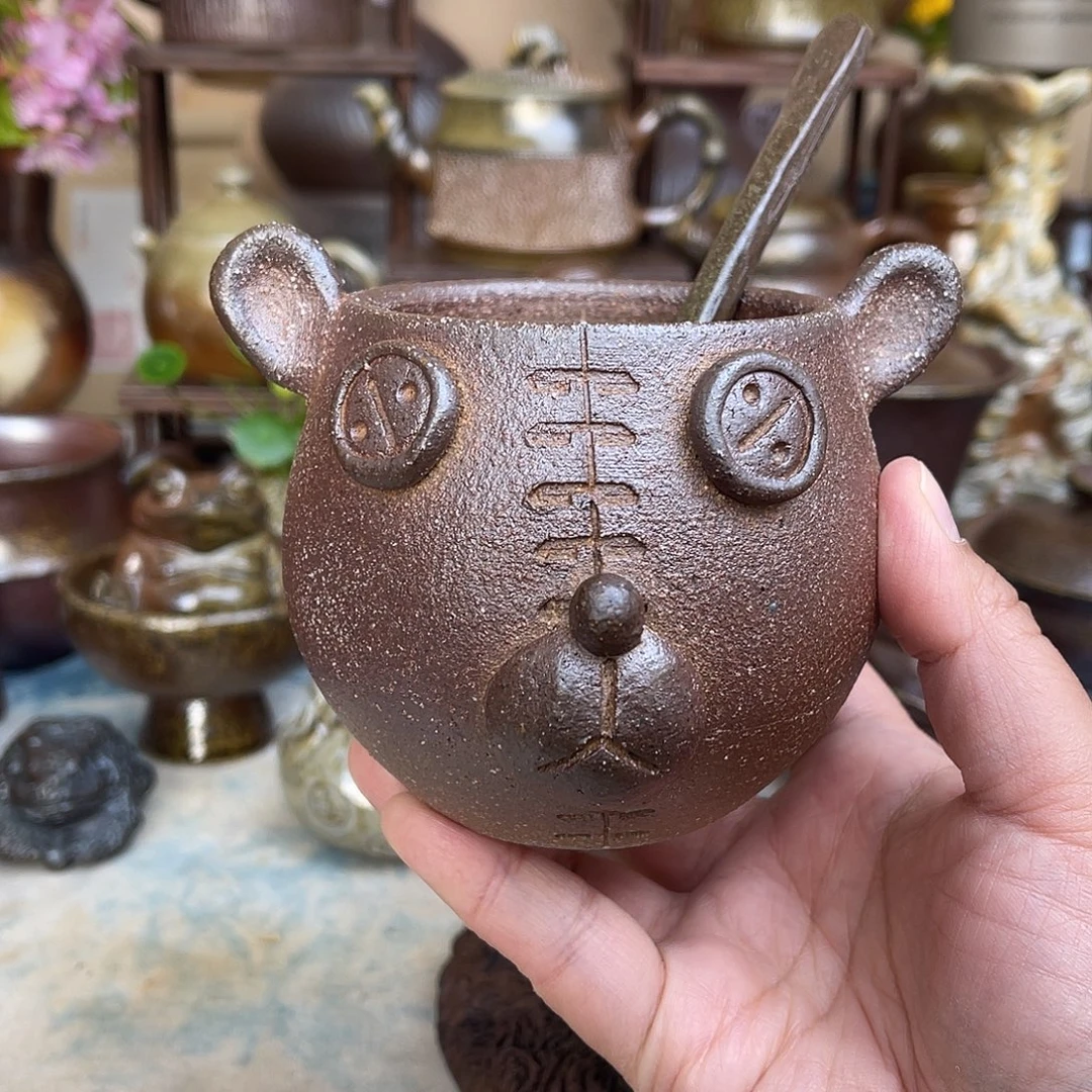 火山泥布偶熊杯配勺子