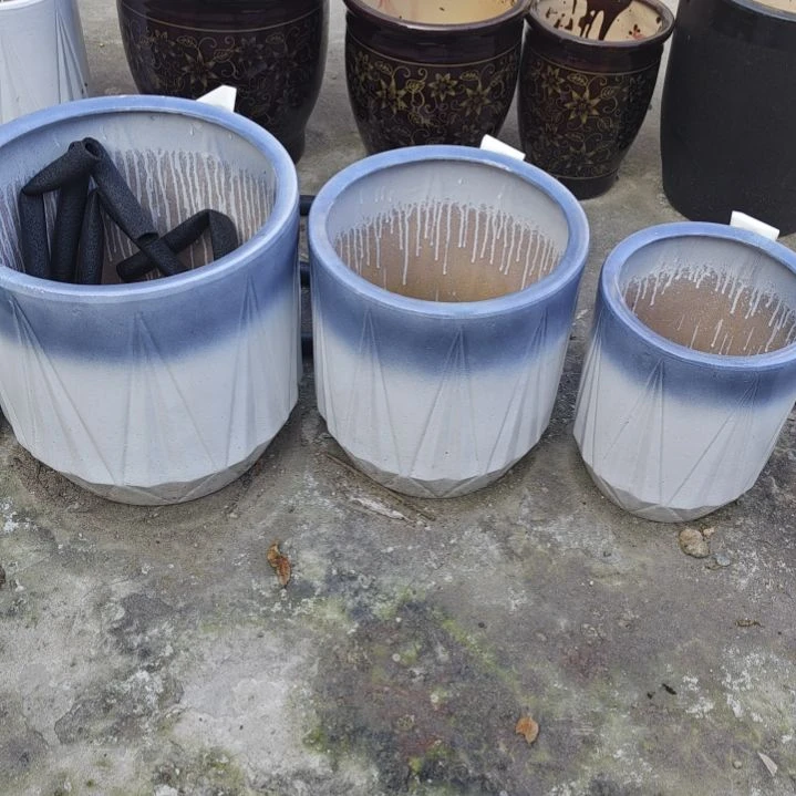 瑕疵花盆一套三个渐变色钻石