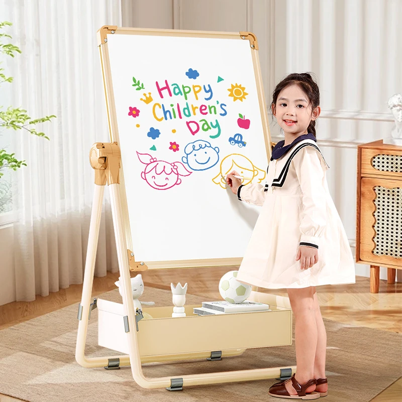 幼儿童画画板磁性无尘家用小黑板支架式写字白板宝宝可擦涂鸦画架