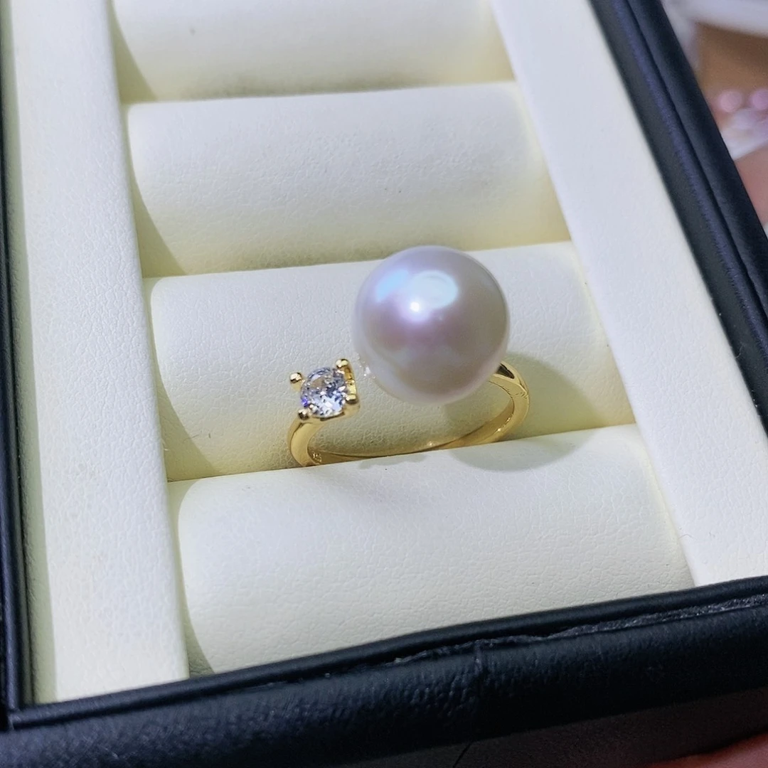淡水珍珠戒指合金