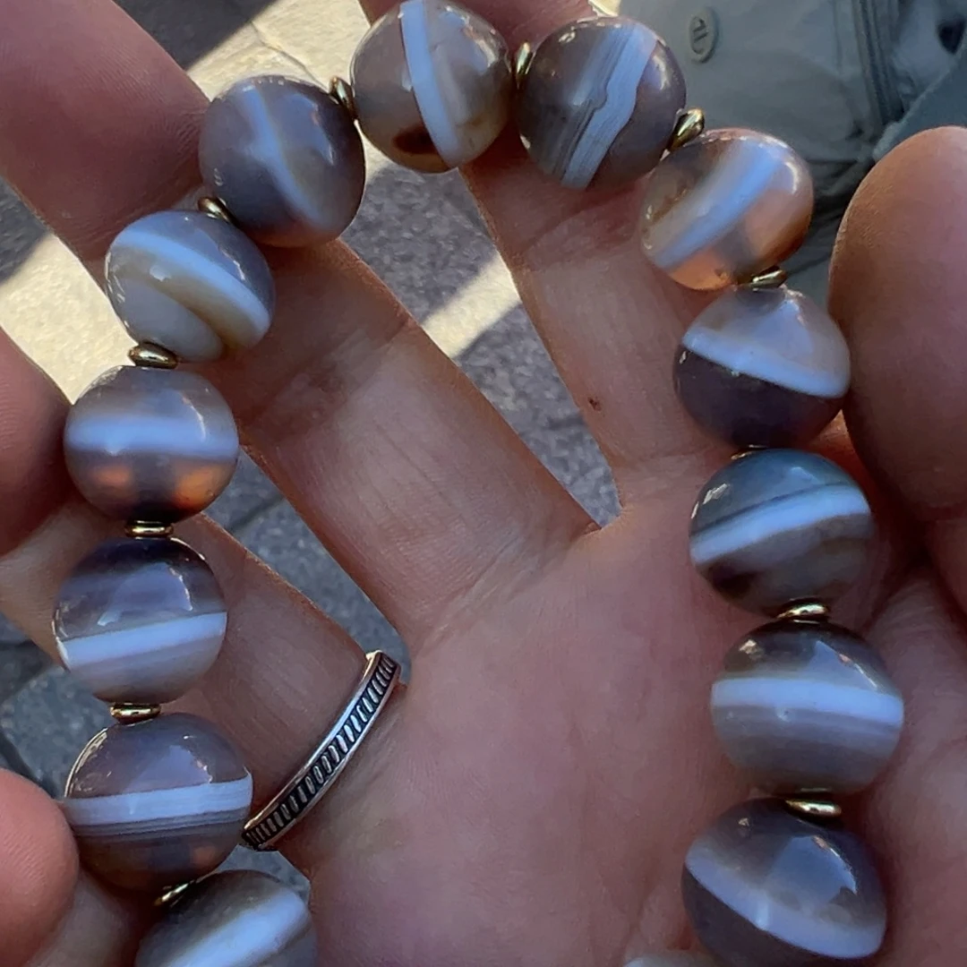 玛瑙/玉髓合金颈饰